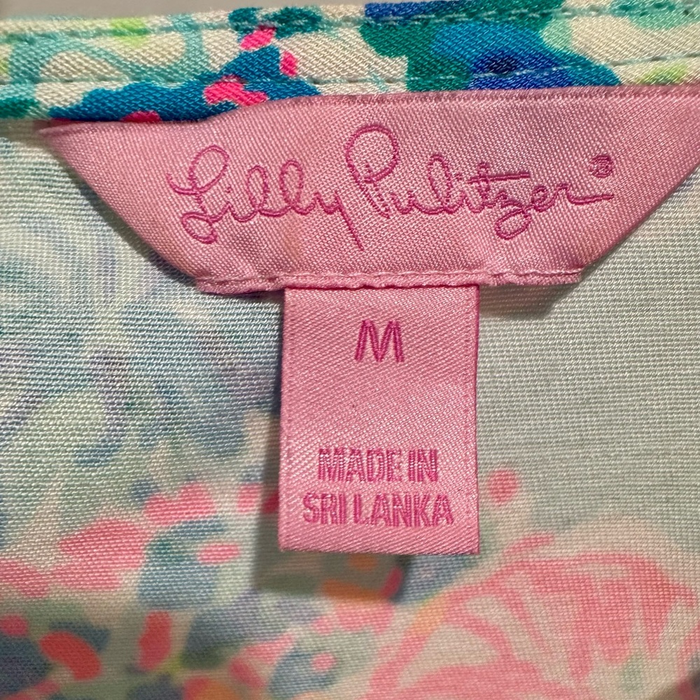 Lilly Pulitzer Serene Blue Gypsea Koi Tunic EUC - Picture 4 of 7